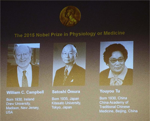 three scientists share 2015 nobel prize for physiology, medicine