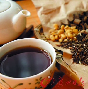 tea of elscholtzia and hyacinth bean for common cold (image)