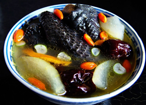 soup of black-bone chicken for painful menstruation (image)