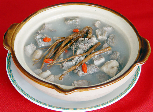 soup of chinese angelica root and mutton for blood