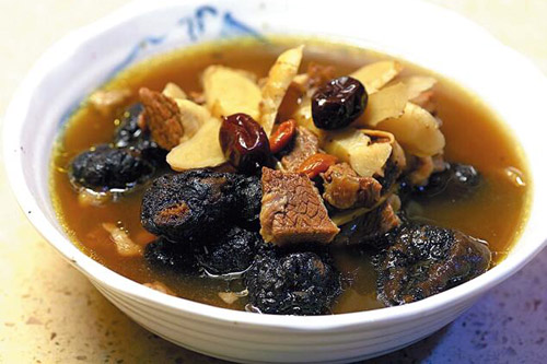 pork stewed with siberian solomonseal rhizome for qi and blood