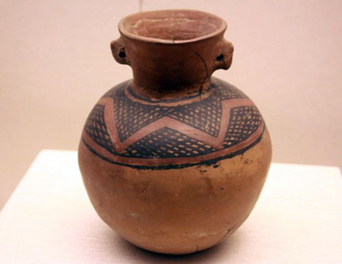 colored pottery pot