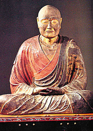statue of buddhist monk jianzhen