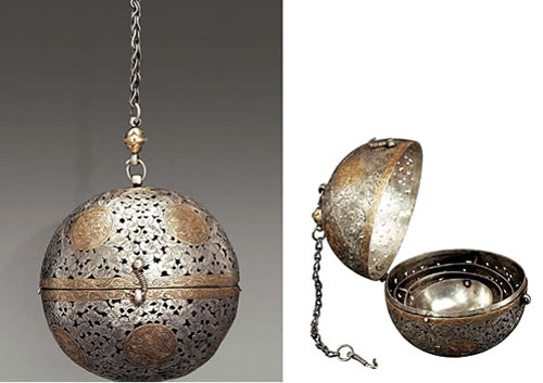 gilded silver incense containers