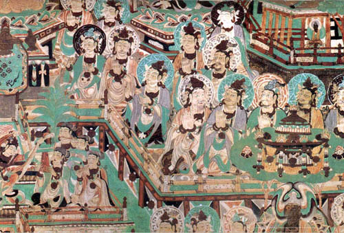 painting of buddhist canon of medicinal buddha